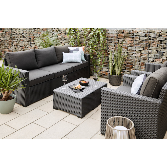 Allen + Roth 10.25-in Black Graphite Steel Planter with Hexagonal Patterns