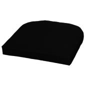 Coussin de chaise d'extérieur Spruce Hills de Style Selections, 18,5 po x 20,5 po, noir