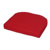 Bazik 1-Piece Spruce Hills Red Patio Seat Pad 20.5 x 18.5-in