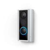 Caméra de sécurité Ring intelligente pour porte avec détecteur de mouvement, 4 po x 2 po, nickel satiné