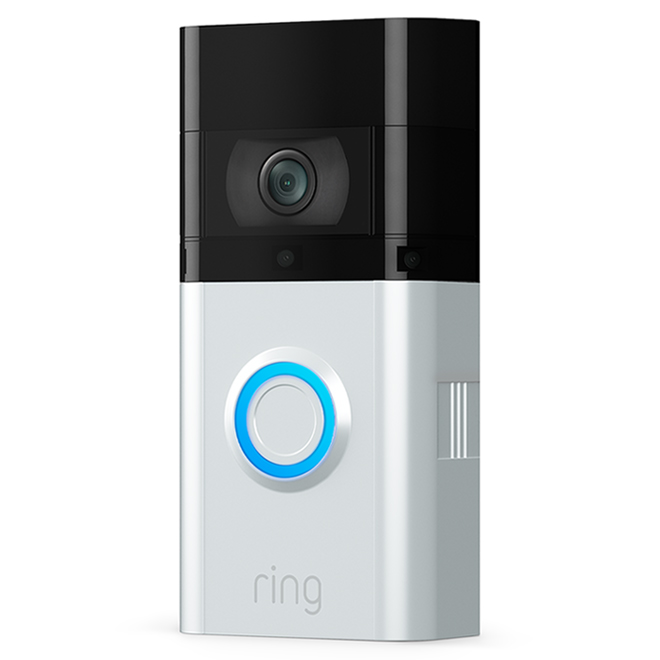 Ring Doorbell Video 3 with 160-Degree Field of View - Satin Nickel