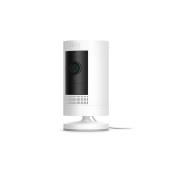 Ring Stick Up Standard Plug-In Indoor/Outdoor Smart Security Camera, White