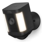Ring Spotlight+ Wireless  Battery-Operated Black Security Camera