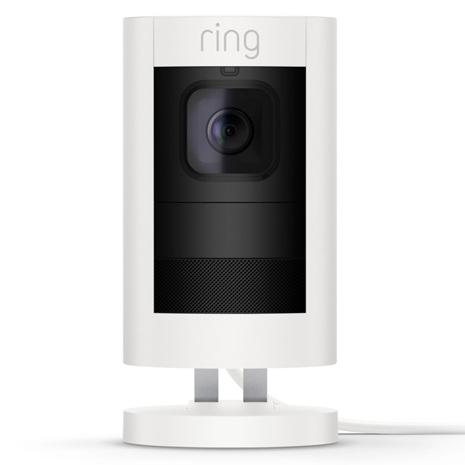 Caméra de sécurité filaire numérique HD noire Ring pour l'intérieur/ extérieur B09QTXHPBF