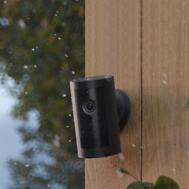 Ring Outdoor Cam Plus Safety Camera with 2K Video - Black