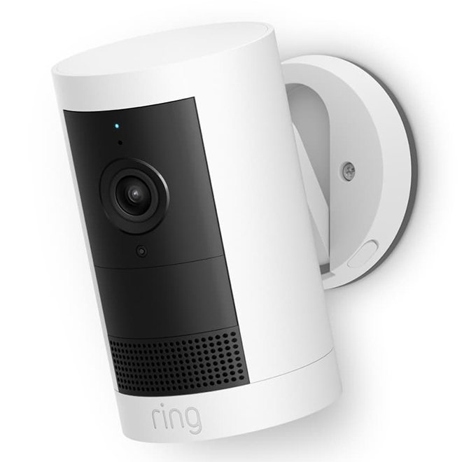 Ring Outdoor Cam Plus Safety Camera with 2K Video - White