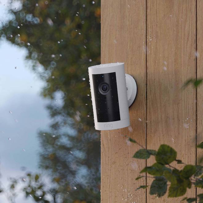 Ring Outdoor Cam Plus Safety Camera with 2K Video - White