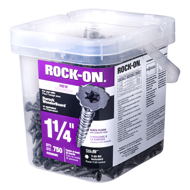 Rock-On Concrete Screws - #9 x 1 1/4" FH - Steel - 750/Box
