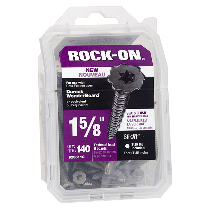 Rock-On Concrete Screws - #9 x 1 5/8" FH - Steel - 140/Box