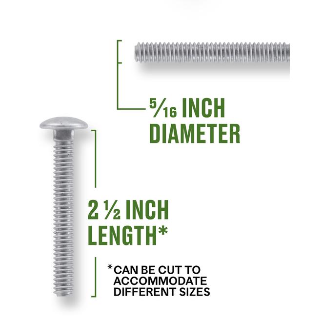 Hillman 5/16-in-18 Hot-Dipped Galvanized Round-Head Standard Carriage Bolts - 100/Pk