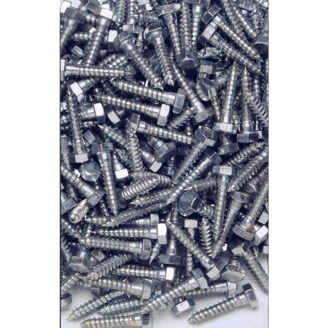 100pk 1/4 X 1-1/2 Hex Head Lag Screws – Zinc Plated – Grade 2 Steel – Trinity Fastener