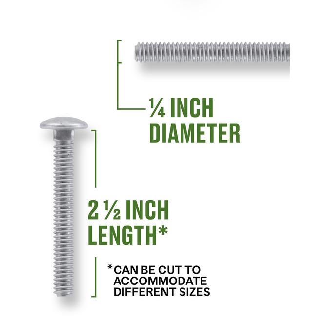 Hillman 1/4-in-20 Hot-Dipped Galvanized Round-Head Standard SAE Carriage Bolts 100/Pk