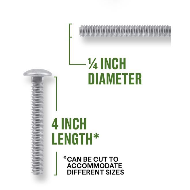 Hillman 1/4-in-20 Hot-Dipped Galvanized Round-Head Standard SAE Carriage Bolts 100/Pk