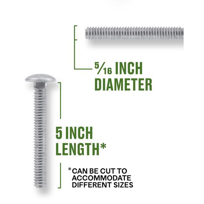 Hillman 5/16-in-18 Hot-Dipped Galvanized Round-Head Standard SAE Carriage Bolts  - 50/Pk