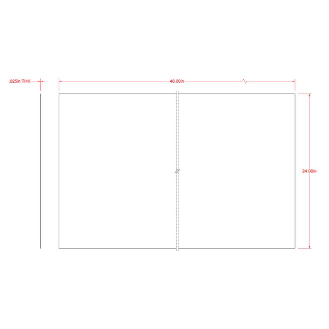 Hillman 24-in W x 48-in L Mill Finished Aluminum Solid Sheet Metal