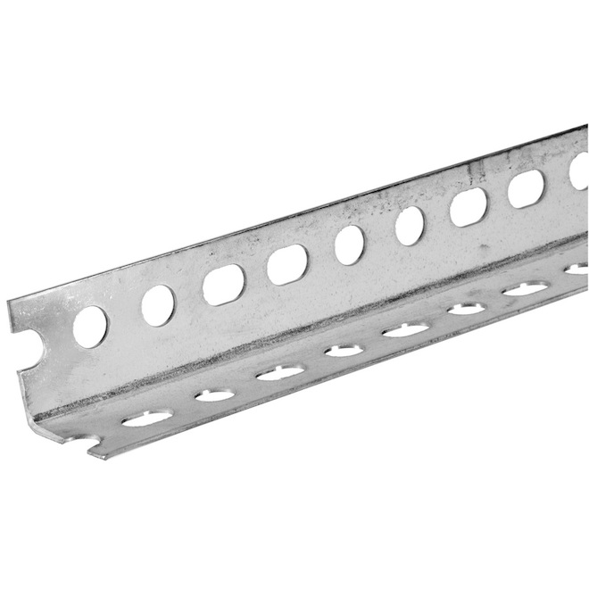 Hillman 1-1/2-in W x 1-1/2-in H x 8-ft L Zinc-Plated Steel Perforated-Slotted Angle