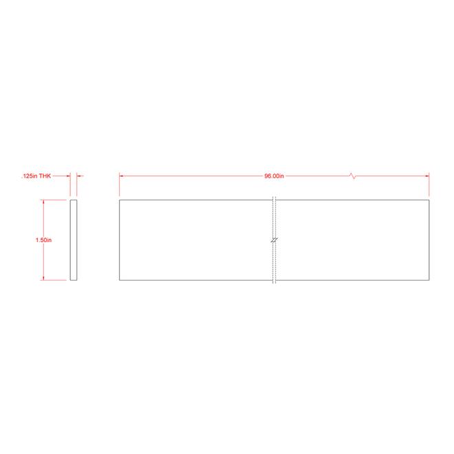 Hillman Aluminum Metal Flat Bar