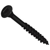 Hillman Black Steel Zinc Plated Flat Square Head Construction Screws #8 x 1-1/4-in 15/Pk