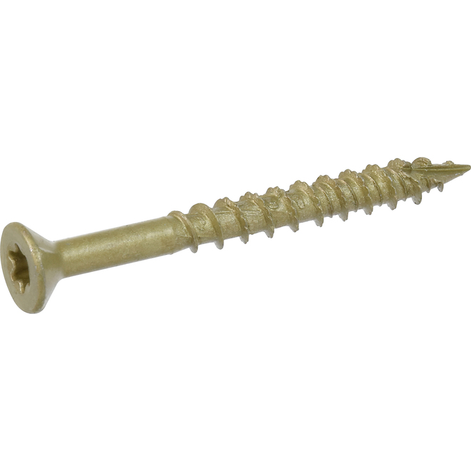 Hillman One SAE Multi-Purpose Flat Square Head Bonze Epoxy Steel Screws #10 x 2-in 15/Pk