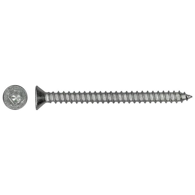Hillman SS FH Sq Metal Screws 10 x 1-in 6/Pk