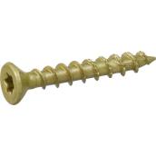 Hillman One Multi-Purpose FH Bronze Epoxy Finish Zinc-Plated Screws #8 x 1-1/4-in 35/Pk