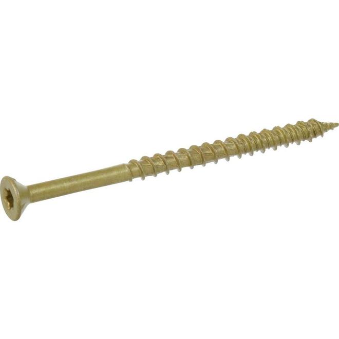 Hillman One Zinc-Plated Bronze-Finish Multi-Purpose FH Screws #10 x 3-1/2-in 15-Pk