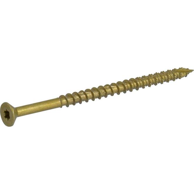 Hillman One Zinc-Plated Bronze-Finish Multi-Purpose FH Screws #9 x 3-1/4-in 50/Pk