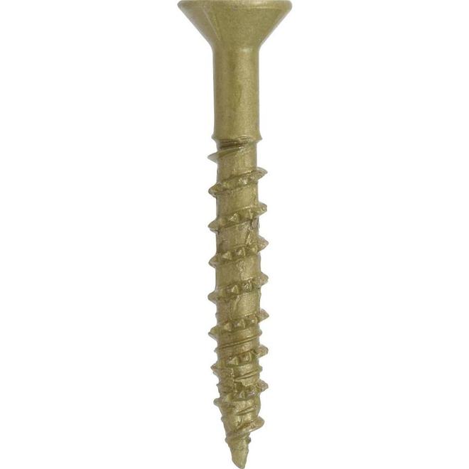 Hillman One Zinc-Plated Bronze-Finish Multi-Purpose FH Screws #10 x 1-1/2-in 15/Pk