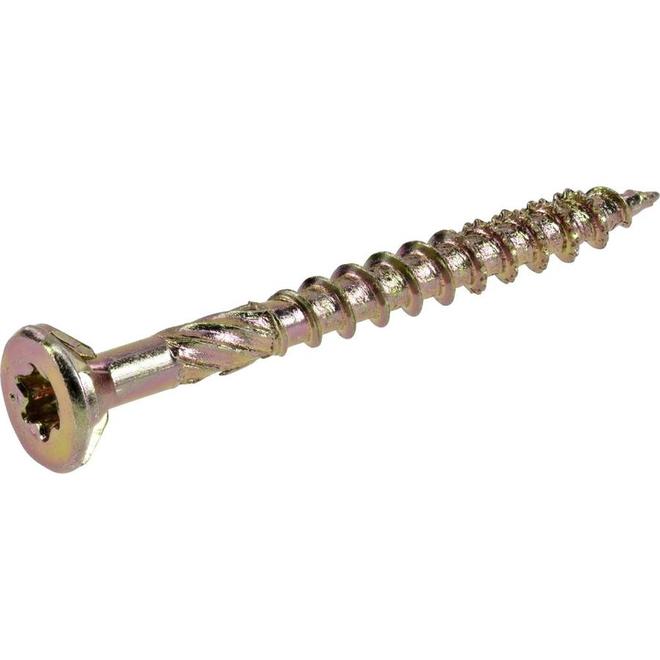 Hillman XL Power Pro Bronze Zinc-Plated Steel Wood Screws 8 x 1-3/4-in 50/Pk