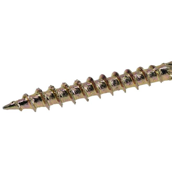 Hillman XL Power Pro Bronze Zinc-Plated Steel Wood Screws 8 x 1-3/4-in 50/Pk