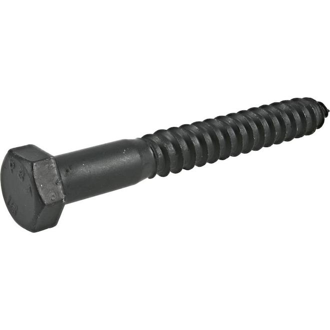 Hillman Black Zinc-Plated Steel Lag Bolts 1/4 x 1-1/2-in 25/Pk