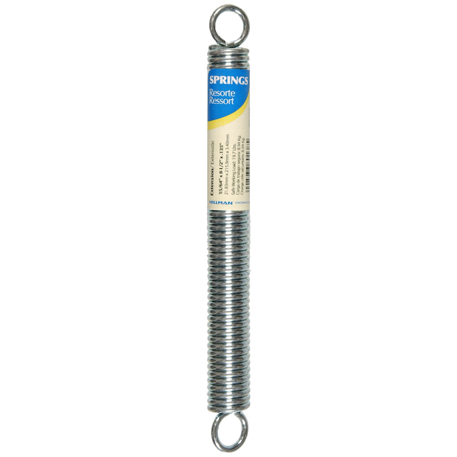 Hillman Extension Spring 203 in ZincPlated Steel 55/64 x 8 1/2 x 0.