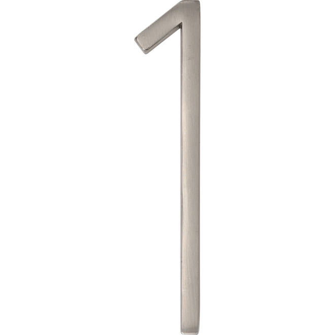 Hillman 5-in Brushed Nickel Floating House Number 1