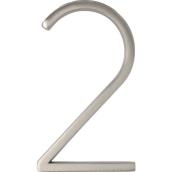 Hillman 5-in Brushed Nickel Floating House Number 2