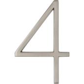 Hillman 5-in Brushed Nickel Floating House Number 4