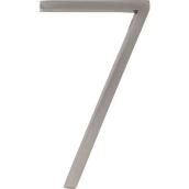 Hillman 5-in Brushed Nickel Floating House Number 7