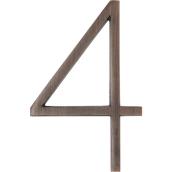 Hillman 5-in Bronze Floating House Number 4 1/pk