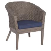 ALLEN+ROTH Dalton Patio Chair - Brown/Navy Blue - 2/PK