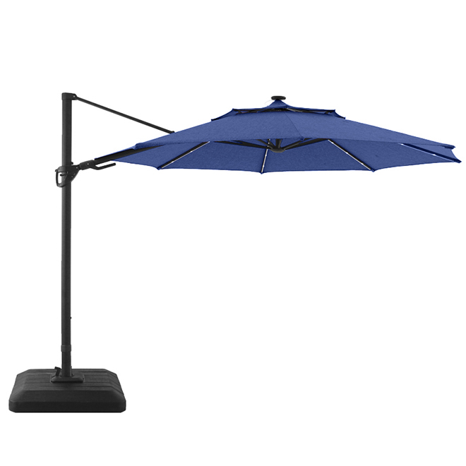 Style Selections Offset Patio Umbrella, 11 Ft Patio Umbrella With Led Lights