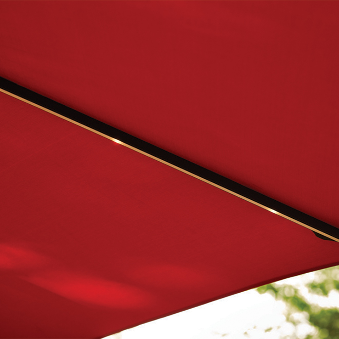 Style Selections Cantilever Umbrella Led Aluminum Olefin 11 Red Black Yjaf 819d 1 Rona