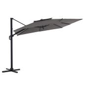 Offset Square Umbrella - Aluminum - 10' - Grey