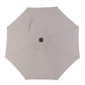 Style Selections 9-ft Light Grey Market Patio Umbrella with Tilt Mechanism
