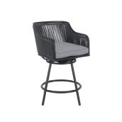 Style Selections Greywood Swivel High Chairs - Grey - Steel - Set of 2