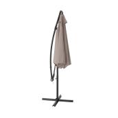 Style Selections Matheson 10-ft Steel and Greige Polyester Offset Patio Umbrella  - Tiltable and 360° Rotation