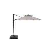 Style Selections 11-ft Grey Polyester Offset Patio Umbrella - Tilt and 360° Rotation