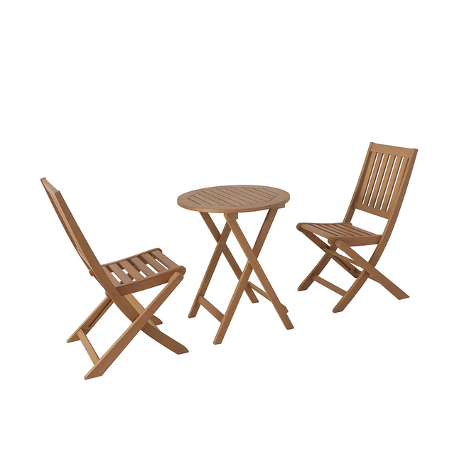 Style Selections Danforth Rea Bistro Set - Wood - 3-Piece - Brown