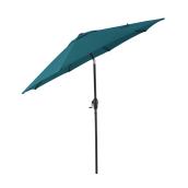 Style Selections 9-ft Teal Market Patio Umbrella with Crank Mechanism