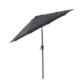 Parasol en polyester noir de style marché par Style Selections de 9 pi avec manivelle