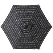 Parasol de marché Style Selections à rayures, 7,5 pi x 7,5 pi, polyester, noir