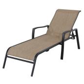 Chaise longue Pelham Bay par Style Selections, acier, brun